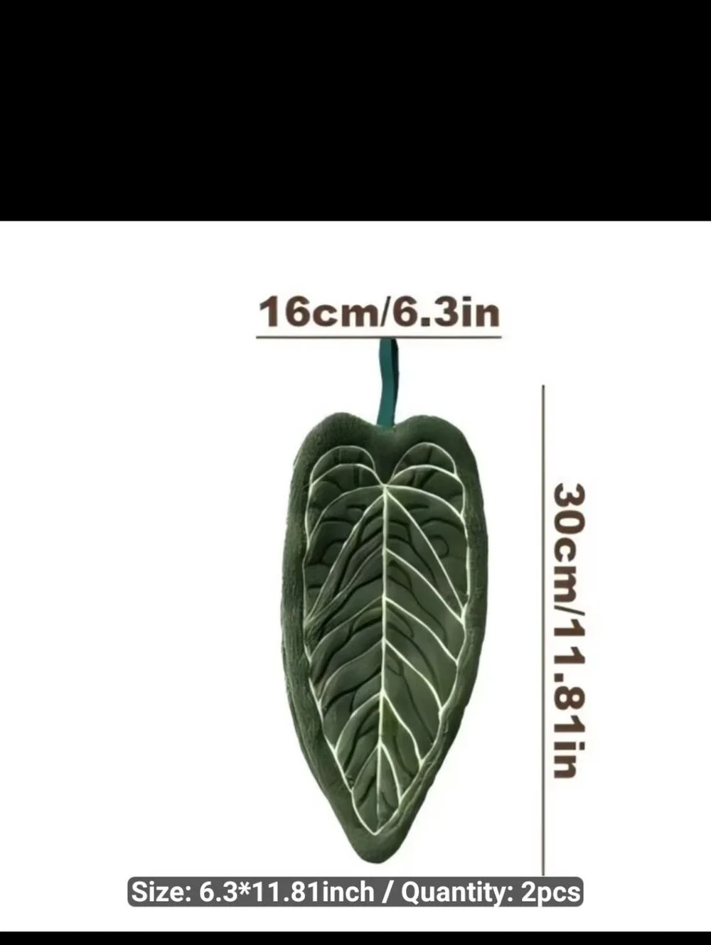 New Pair of Leaf-Shaped Green Hand Towel #1669-469